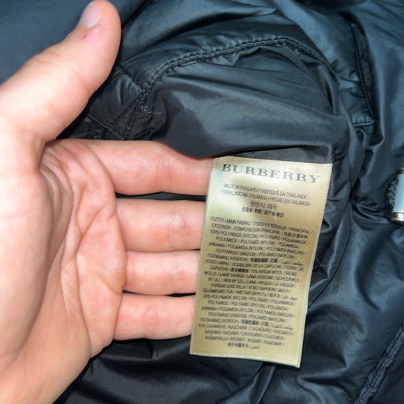 Burberry Down Fill Check Lined Black Customizable Puffer Jacket - Picture 11 of 14